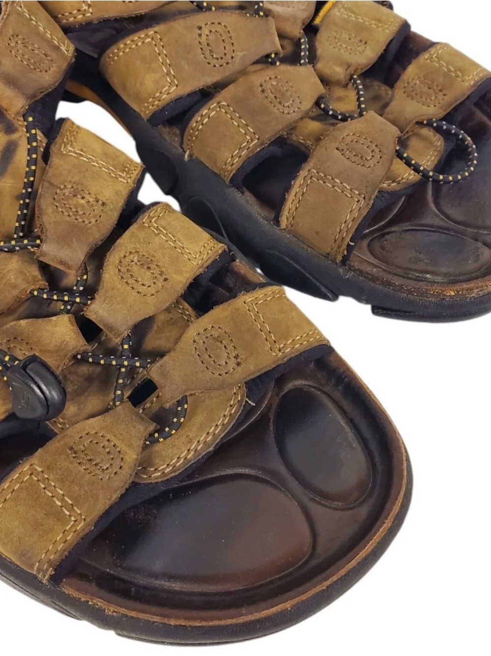 KEEN Dakota Brown Leather Hiking Fishing Trail Water Strap Sandals-Mens 11 - Picture 3 of 6